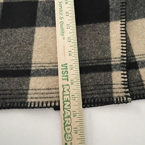 Ralph Lauren Country 100% Wool Skirt Sz 4 Buffalo Check Black Cream Blanket USA - Picture 10 of 11